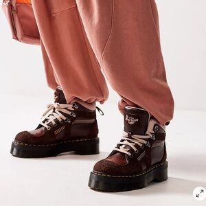 Dr. Martens Zuma Hiker Leather & Suede Hiker Style Boots in Brown Size 8